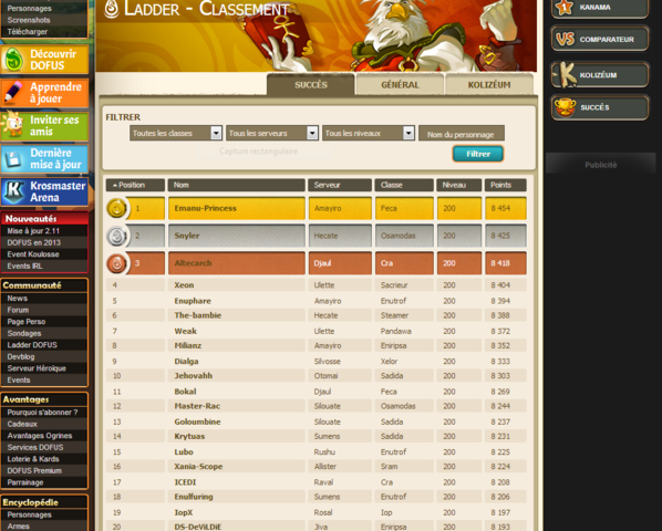 Ema premier du ladder Succès !