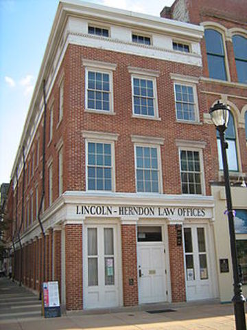 Construction of the Lincoln-Herndon Law Offices is completed