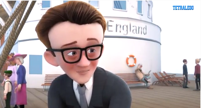 Durante un viaje en ferry hacia inglaterra gotfried en una charla ingenia el sistema de piezas LEGO