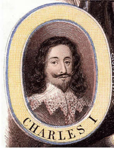 James I dies and Charles I accedes to the throne