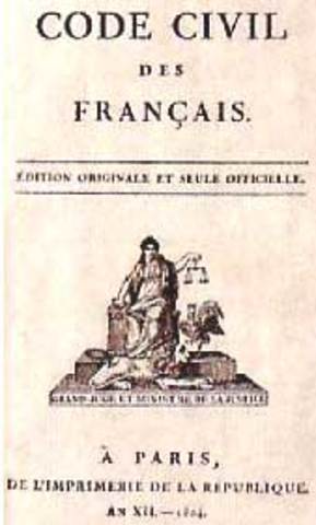 Napoleon codifies the French laws