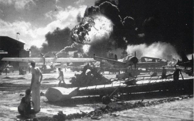 Japan attacks Pearl Harbor.