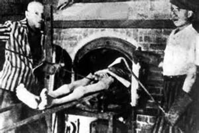 Soviet troops discover an abandoned Nazi death camp.