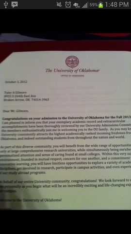 Accepted to OU