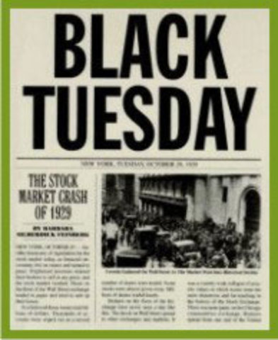 Black Tuesday - the Stock Market crashes