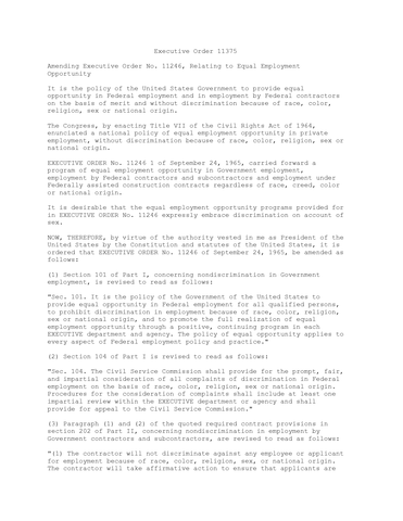 Executive Order No. 11246