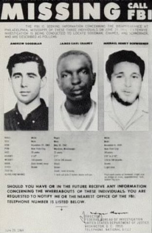 three civil-rights workers