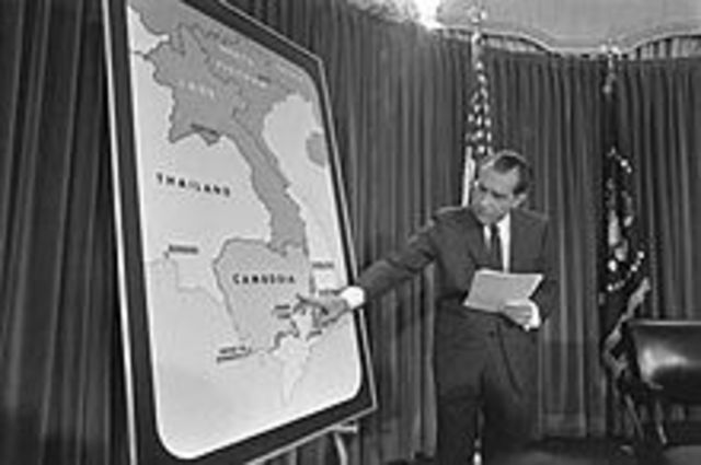 Nixon Announces an increase in troops in Cambodia