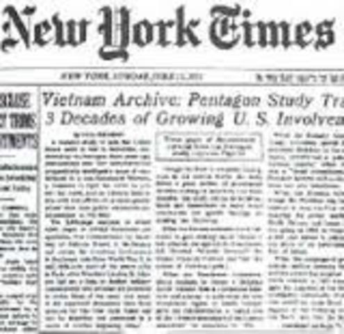 Pentagon Papers leaked to New York Times