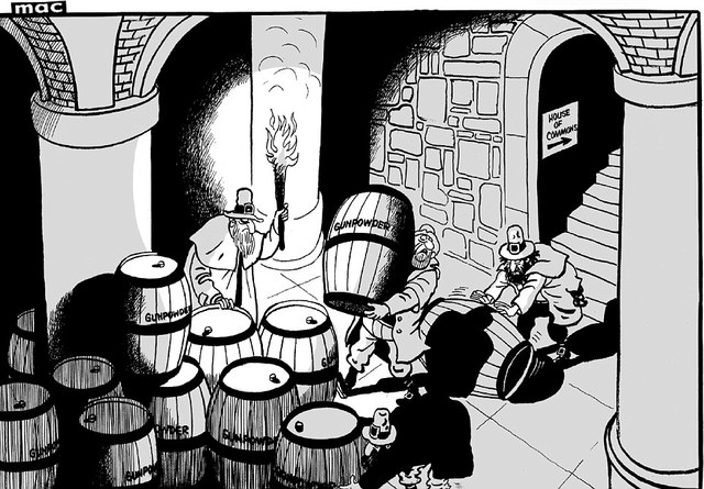 Gunpowder Plot to assassinate James I is discovered