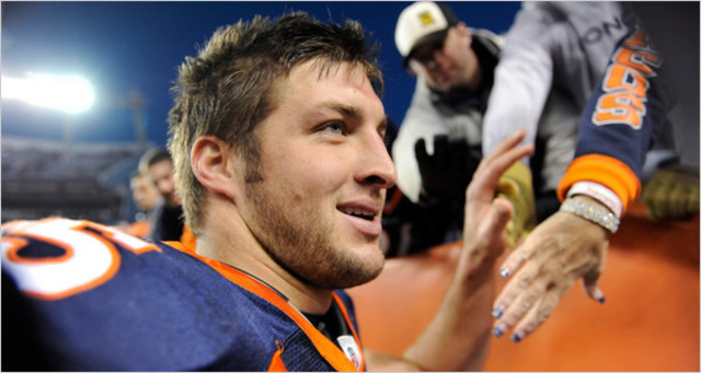 Tim Tebow beats the Pittsburgh Steelers in the playoffs