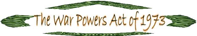 War Powers Act