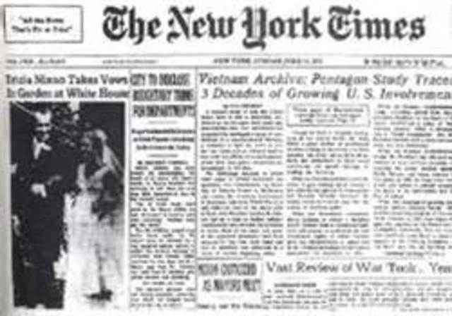 Pentagon Papers are published in The New York Times