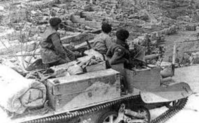 The Italians invade British-controlled Egypt from Italian-controlled Libya