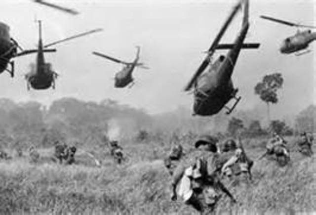 The first U.S. combat troops arrive in Vietnam