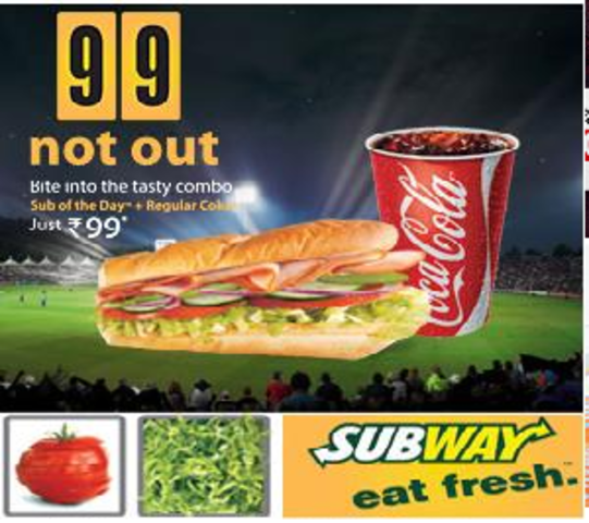 Coke won the Subway account from Pepsi