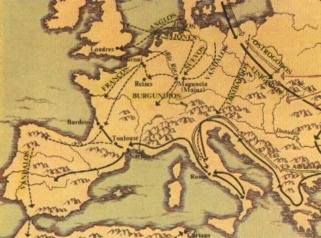 S. V Invasión de los Bárbaros o Germanos