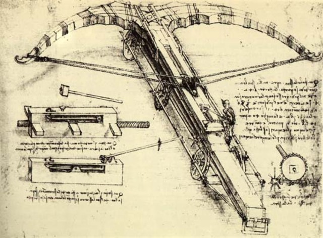 Leonardo Da Vinci's giant crossbow (the Ballista)