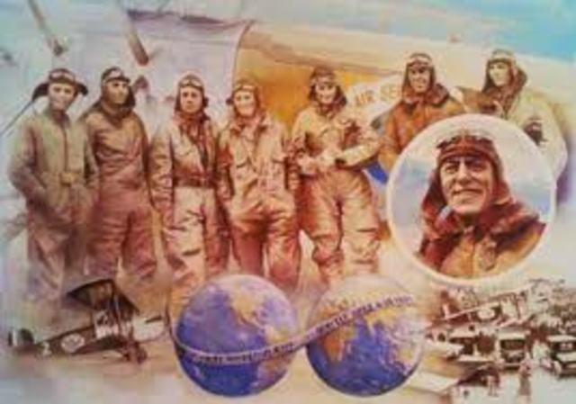 First round the world commercial flight