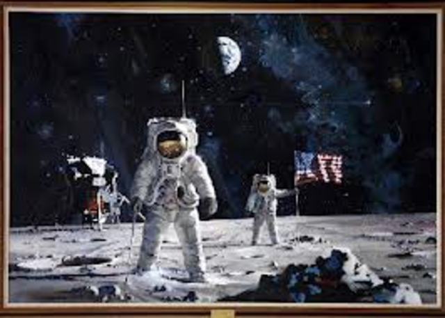 Amerikiečiai išsilaipina Mėnulyje