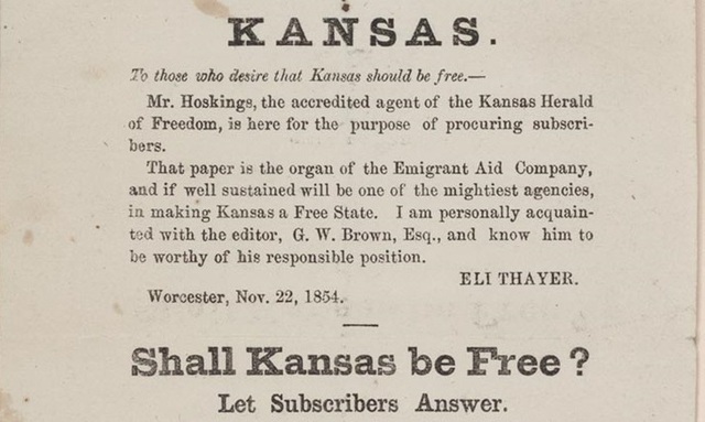 Kansas-Nebraska Act and Indian Removal from Kansas