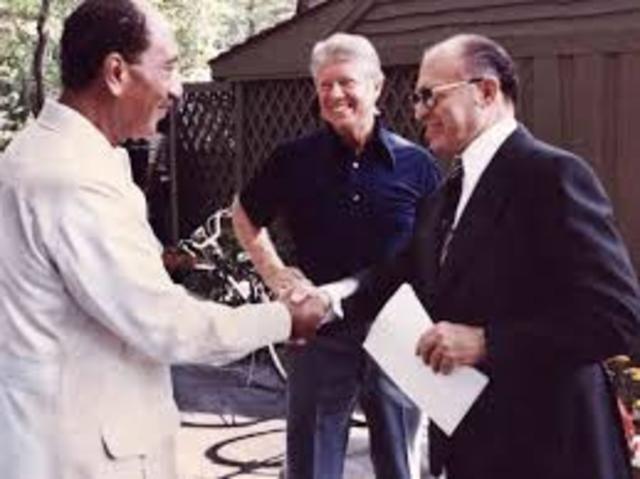 Carter and President Anwar el Sadat meet