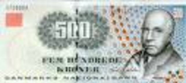 Bohr picture on five hundred kronor