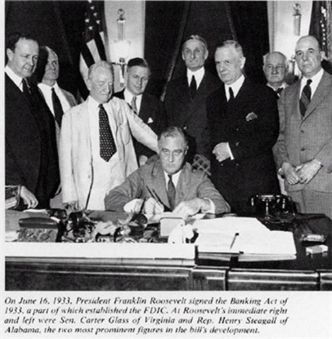 Glass-Steagall Banking Act,  (regarding banking)