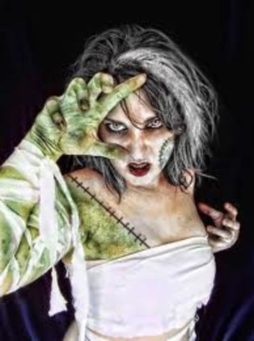 Victor destroys female monster