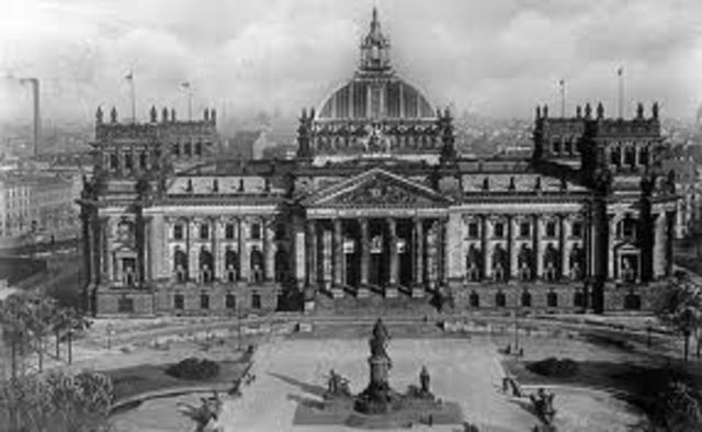 The Nazi party wins control of the Reichstag