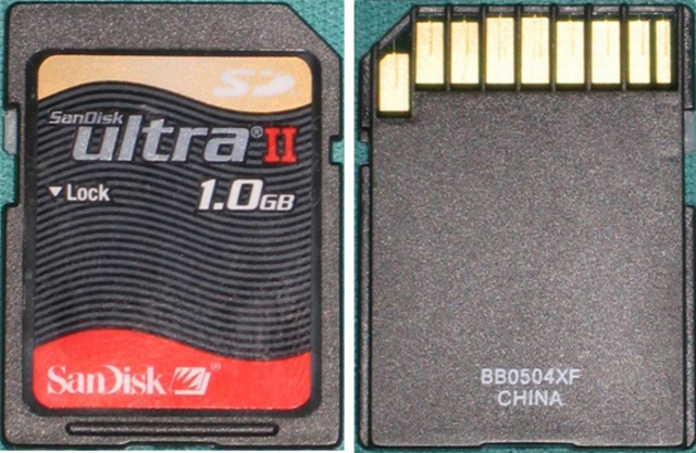 The world's first 1 gigabyte SD card