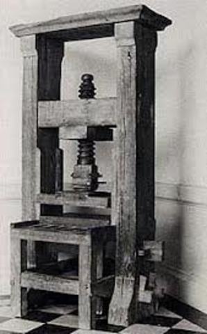 Se establecen las primeras imprentas en Europa.