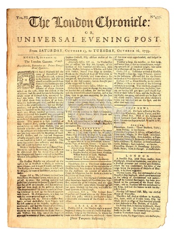 First Newspaper Printed in Europe