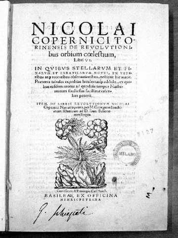 Condanna all'Indice delle opere di Copernico