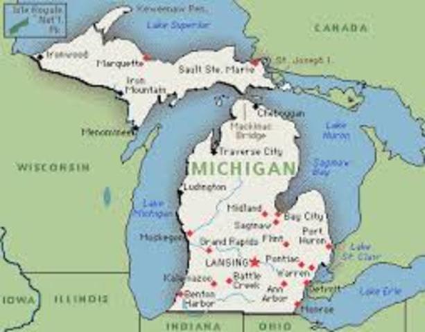 The Michigan territory is established