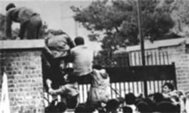 Iranian students Iran students take 66 Americans hostage at the American embassy in Tehran.