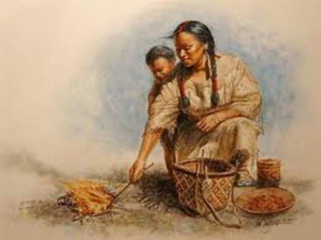 Sacagawea gives birth to a baby boy who's name was Jean Baptise