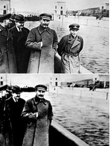 Stalin puts political enimies into exile and becomes the sole ruler of the Soviet Union