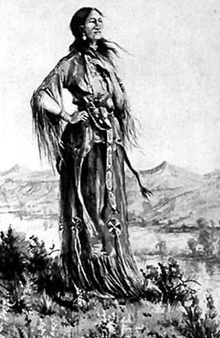 Sacagawea, a pregant woman and her husband join the expedition as interpeters.