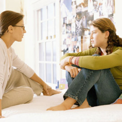 Lady Capulet meets with her daughter, Juliet.