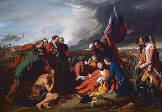 Le mort de Montcalm et Wolfe