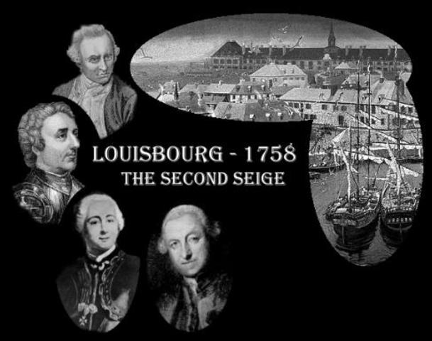 Renforts britanniques  apportés par bateaux + le siège de Louisbourg continue