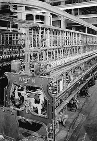 Richard Arkwright patents the spinning frame.