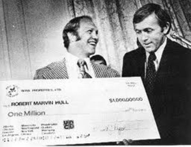 bobby hull 1,000,000 dollar signing to the Winnipeg Jets