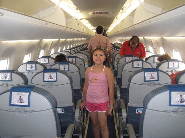 Me monte por primera vez en un avión