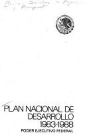 plan Nacional de Desarrollo 1983 -1988