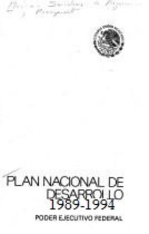 Plan Nacional de Desarrollo 1989 - 1994