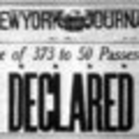 America declares war against Germany