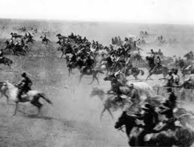 President Benjamin Harris announced that on April 22nd people could cross the border of the unassinged lines to claim one 160-acre plot for free