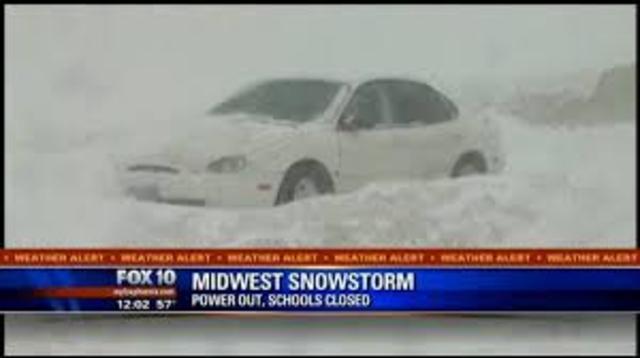 Major snowstorm hit Middle Atlantic and Eastern states.